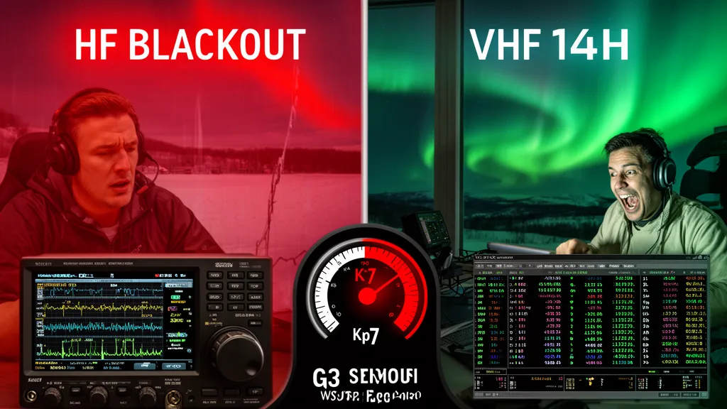 Aurora and Radio Blackouts: How Geomagnetic Storms Kill HF and Open VHF