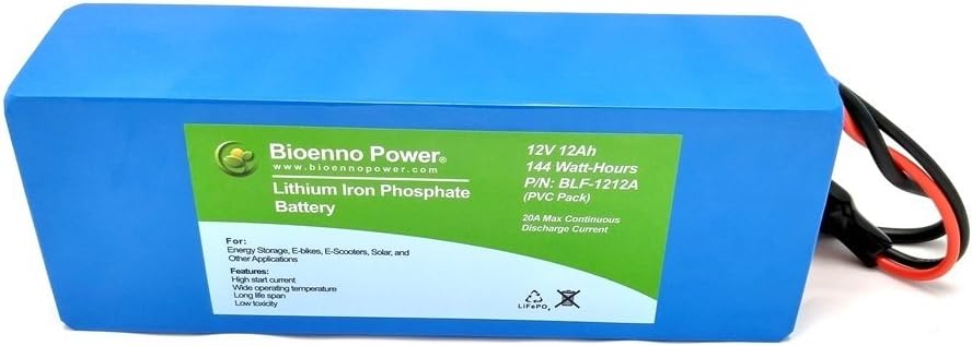 Bioenno 12Ah LiFePO4 battery