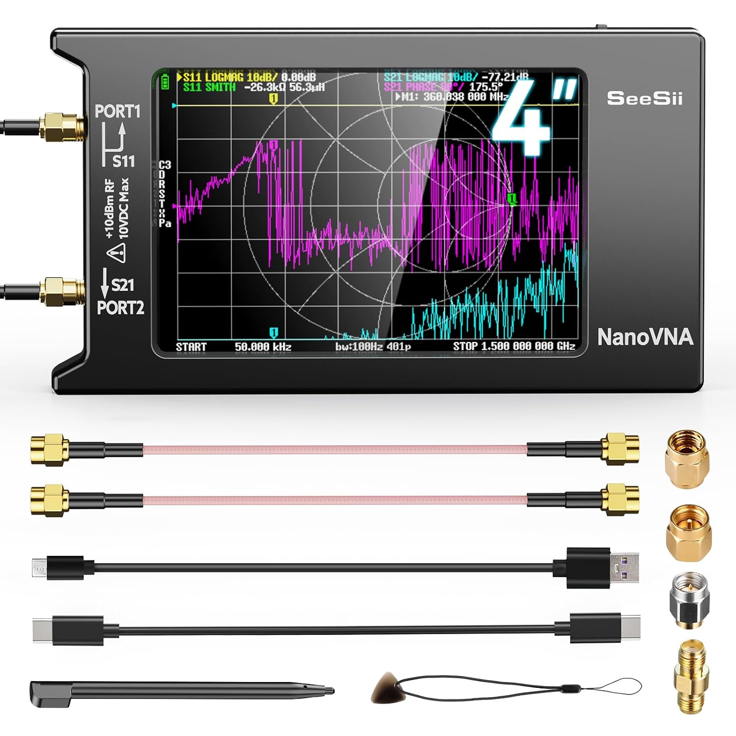 NanoVNA-H4 vector network analyzer